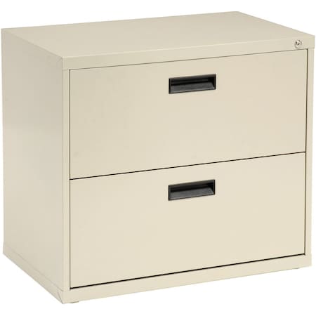 Global Industrial 30W Lateral File Cabinet, 2 Drawer, Putty 248986PY